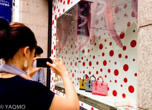 Louis Vuitton/Yayoi Kusama collaboration. Isetan Department Store, Tokyo.