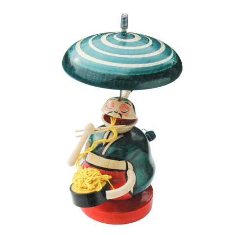 Japanese Edo Spinning Tops / Noodle Eater